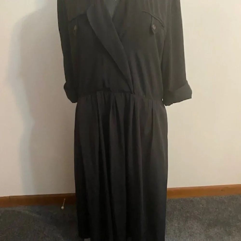 Ms. Chaus Black Wrap Front Bodice maxi dress, size 10
